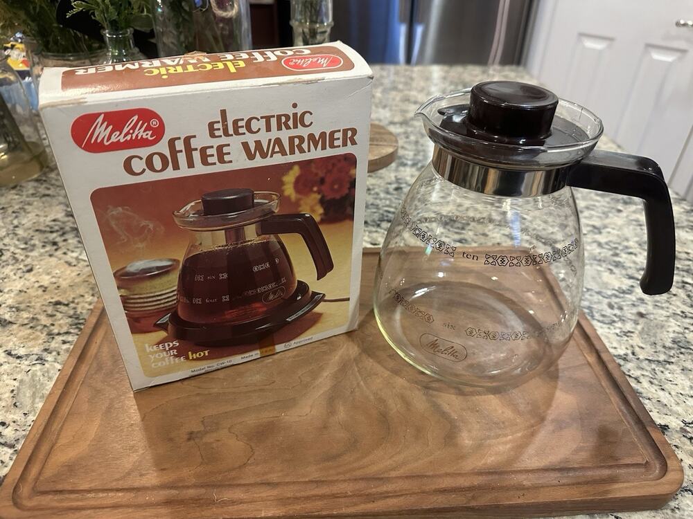 Vintage Melitta Electric Coffee Pot Warmer With Pot Tested Works